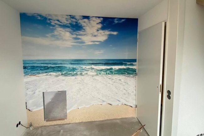 Aanbrengen van fotobehang