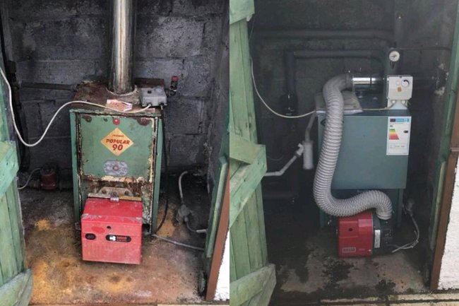 Another new Outdoor Grant condensing oil boiler