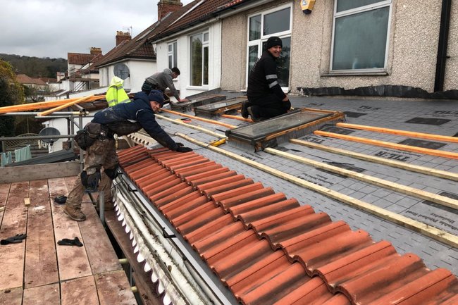 New tiled roof