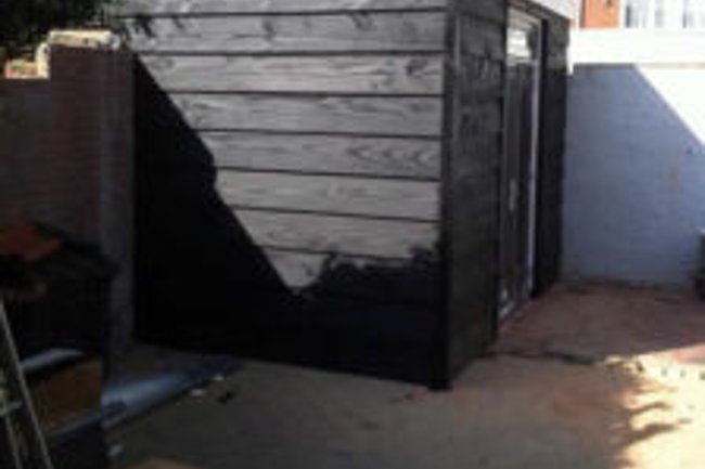 Berging betimmerd met Zweeds Rabatdelen