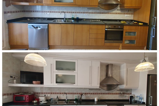 Mobiliario de cocina. Antes y después ????