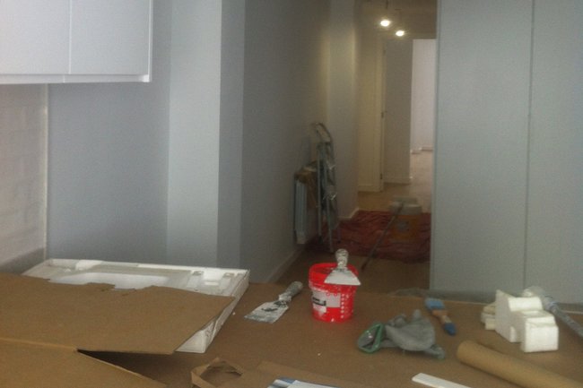 Obra Nueva, Pintura de piso en Plaza España - Coruña