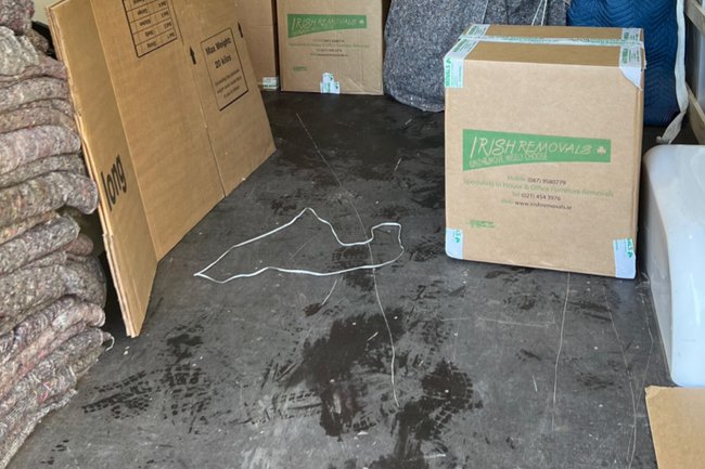 Loading the first lot of boxes