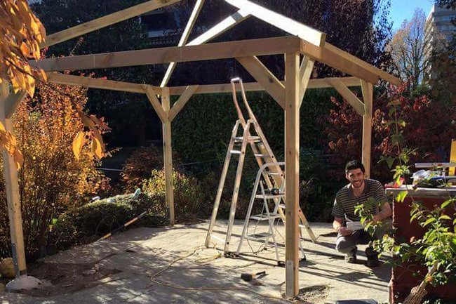 Montage de pergola