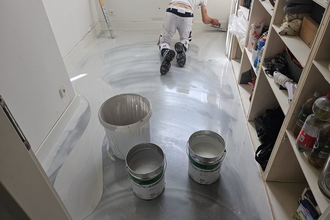 Opbouwen diverse lagen gietvloer