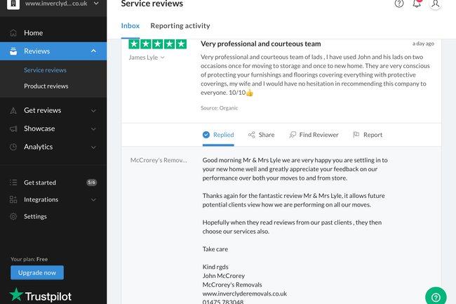 Trustpilot reviews by our clients
