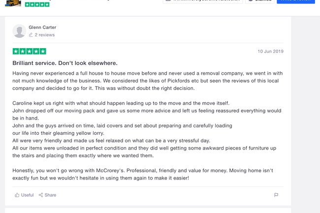 Another Trustpilot review from another delighted client