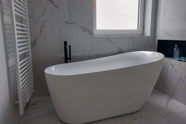 Badkamer van een nieuwbouwproject