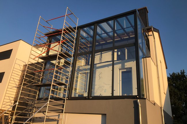 Aluminium woonserre (2 etages) met isolatieglas.