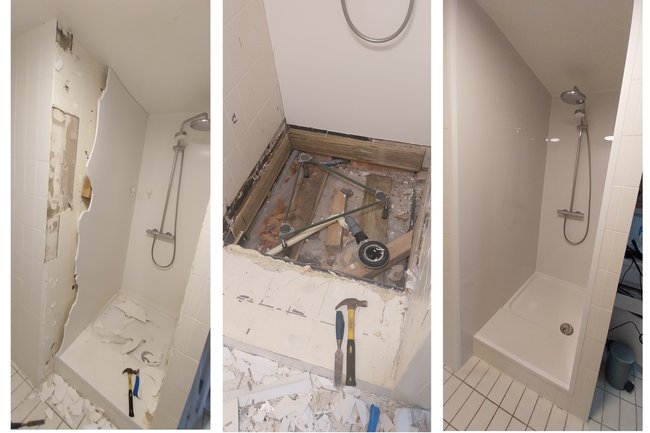 Lekkende douche herstellen in Lede