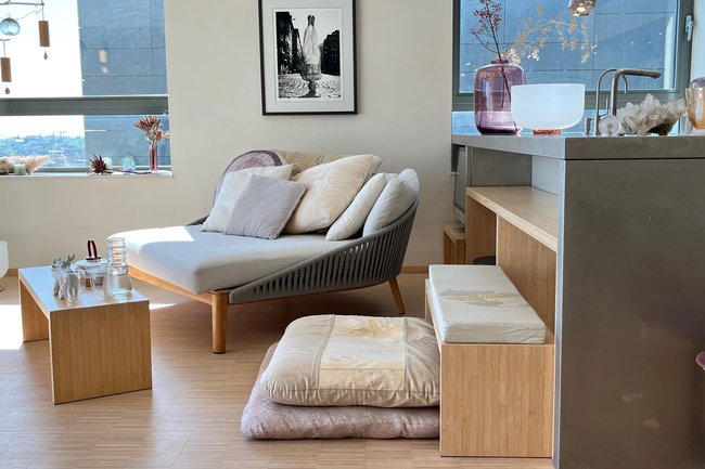 PENTHOUSE ONTWERP ASIAN MODER STIJL BAMBOO NEST-TAFELS