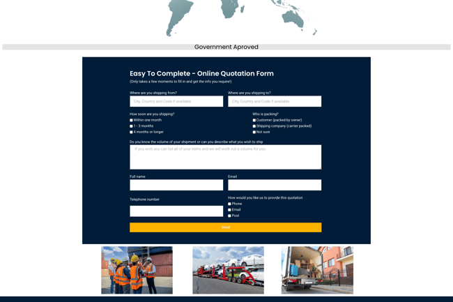 visit our website and fill form for immediate quote