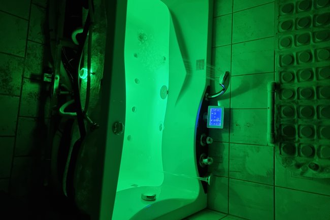 Een bubbelbad installatie.