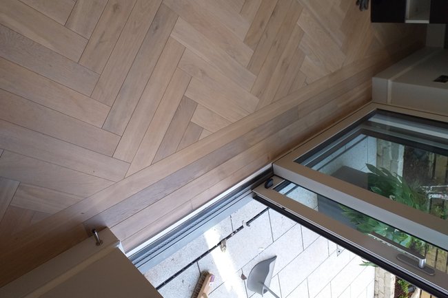 Herringbone'laminate'panneling'kitchens'atiic conversions
