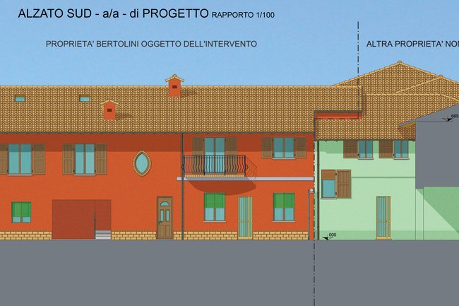 studio prospetto ristrutturazione cascinale