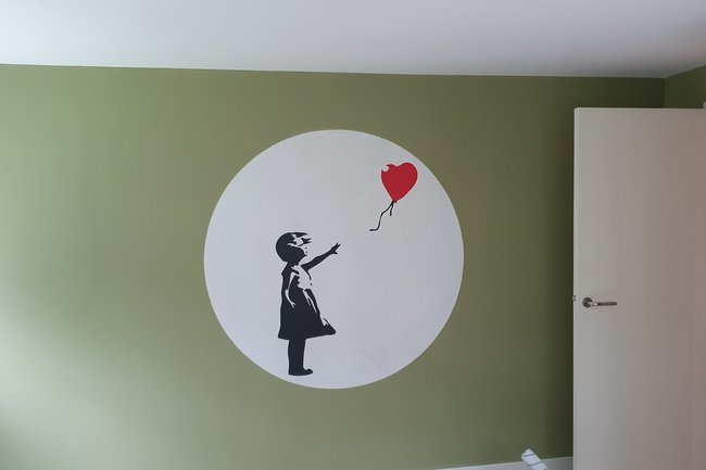 Leuke behangcirkel aangebracht