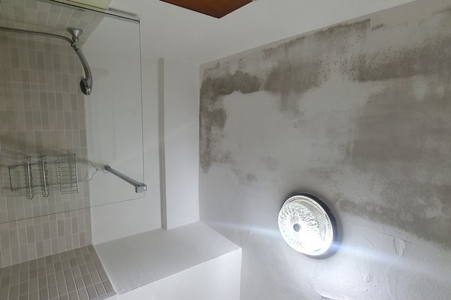 Techo de baño con humedad. ANTES