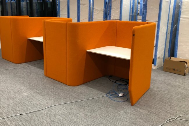 Adjustable desks including all necessary desk components