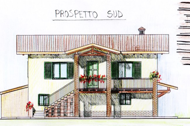 studio prospetto villetta da ristrutturare