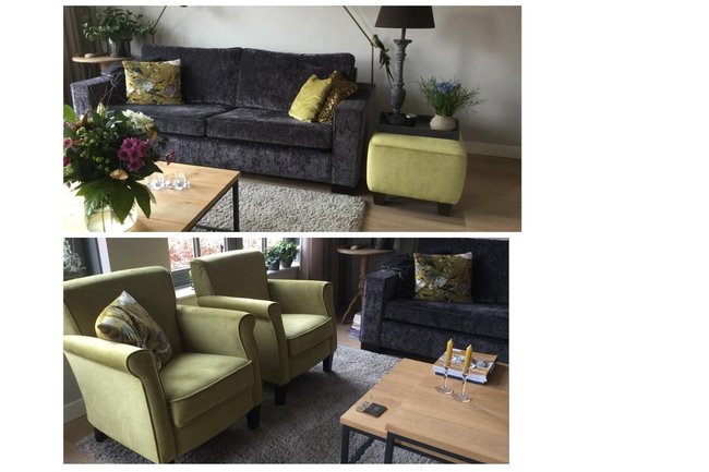 Herstoffering Bank + Fauteuils
