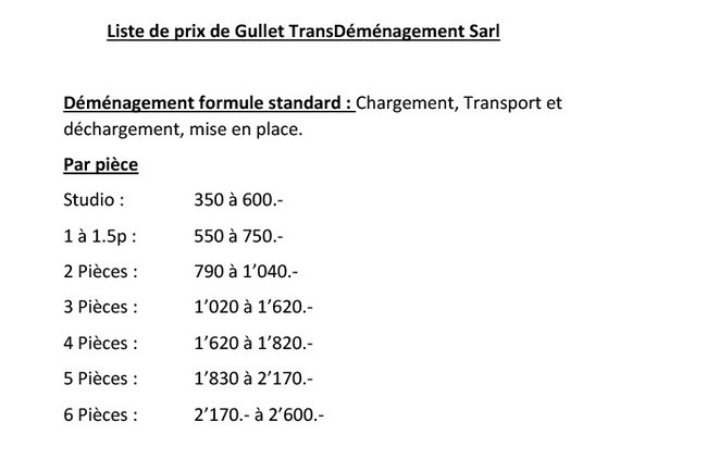 Formule Standard Genève