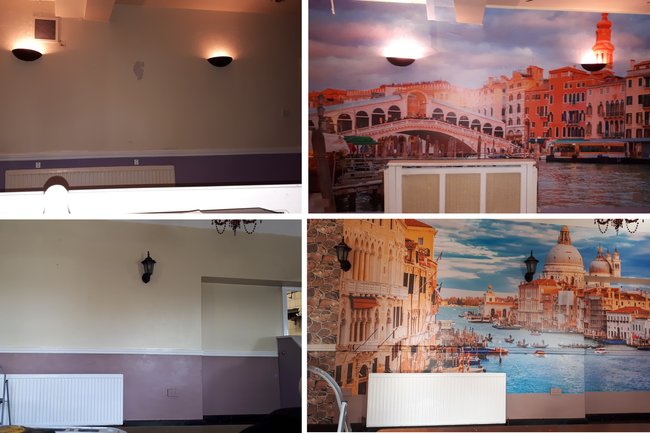 Perfectly applied self adhesive wallpaper