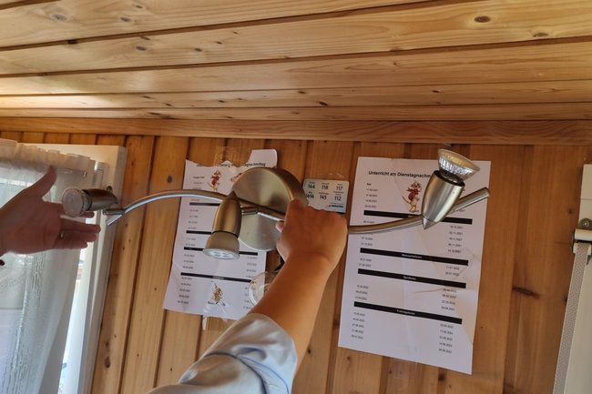 1 von 6 St. Lampe Montage beim Kunde.