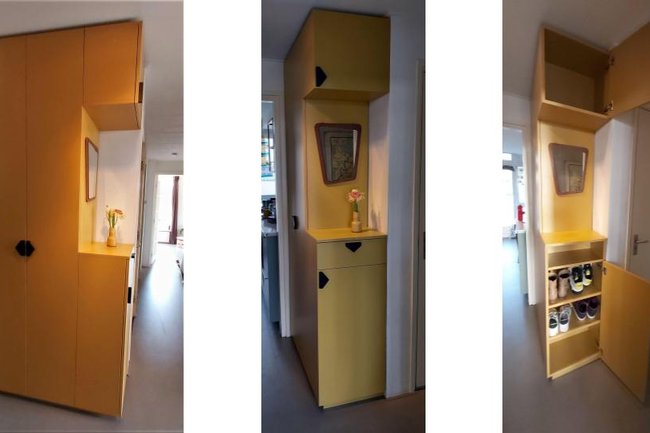 Sleutelkastje, schoenenkast, strak op maat voor in de hal!