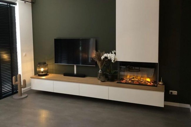 TV en haardwand