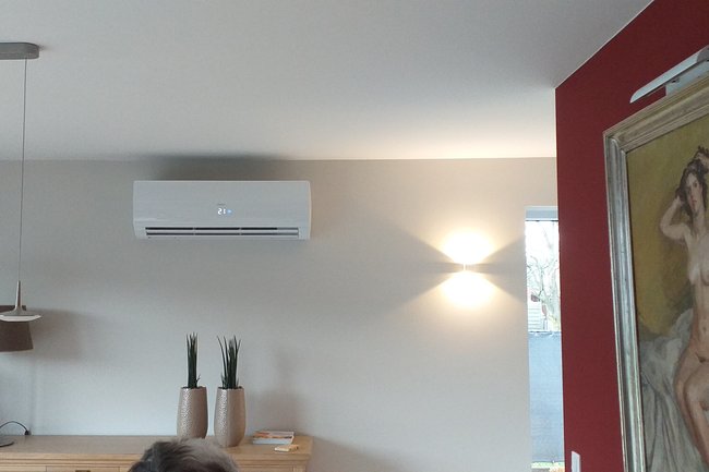 Haier Tundra 5 KW tegen wand