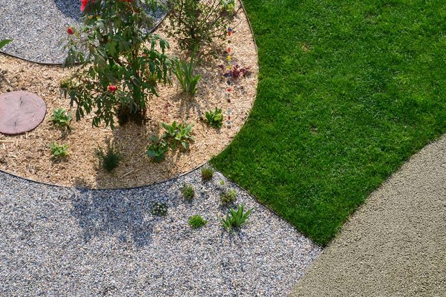 Saibro-Festkies, Rollrasen Gartenkies und Pflanzrabatte