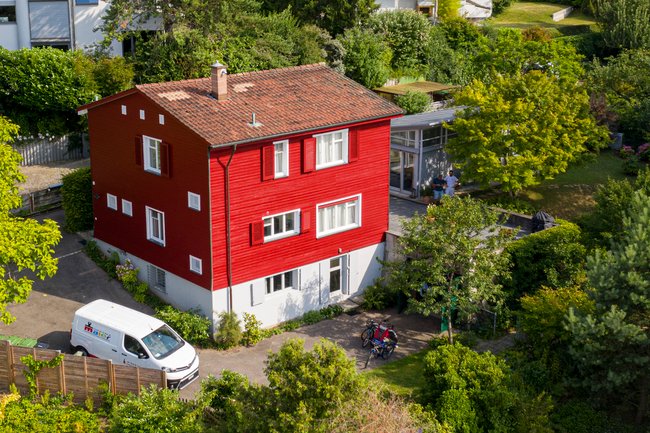 Fenstern un Holz Fassade Renovierung
