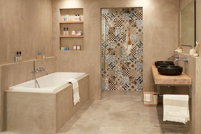Badkamer gemaakt in showroom