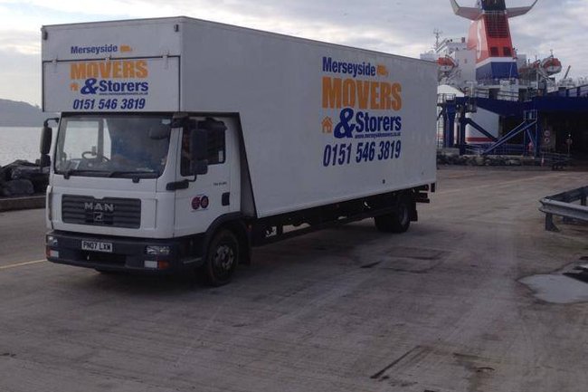 One of our trucks returning from a European move