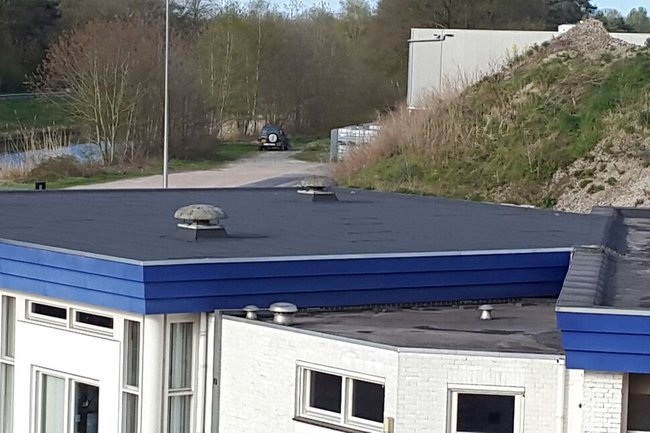 Kantine dak GS Staalwerken Beringen met Deboflex Aero