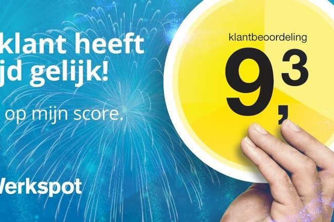 De klant is tevreden